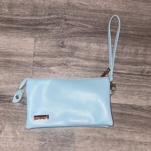 Simply Southern Light Blue Wristlet Clutch